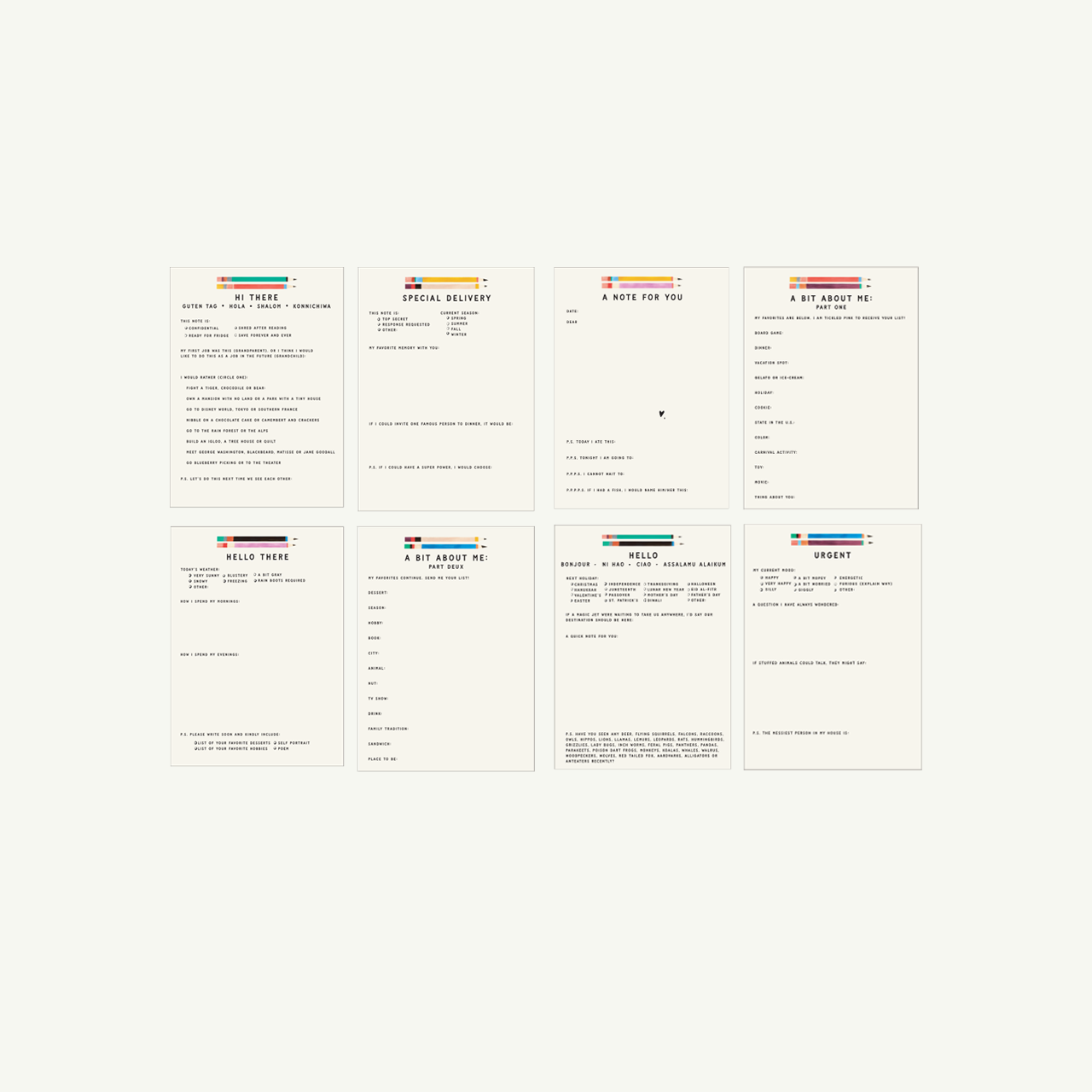 NEWLY IMAGINED Grandparent Pen Pal Kit