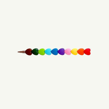 Rainbow Heart Stackable Crayon Pen