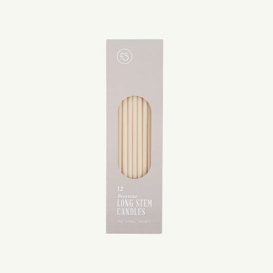 Beeswax Dipped Long Stem Candles - 13.5"
