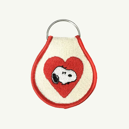 3P4 x Peanuts® Valentine- Snoopy Heart Patch Keychain