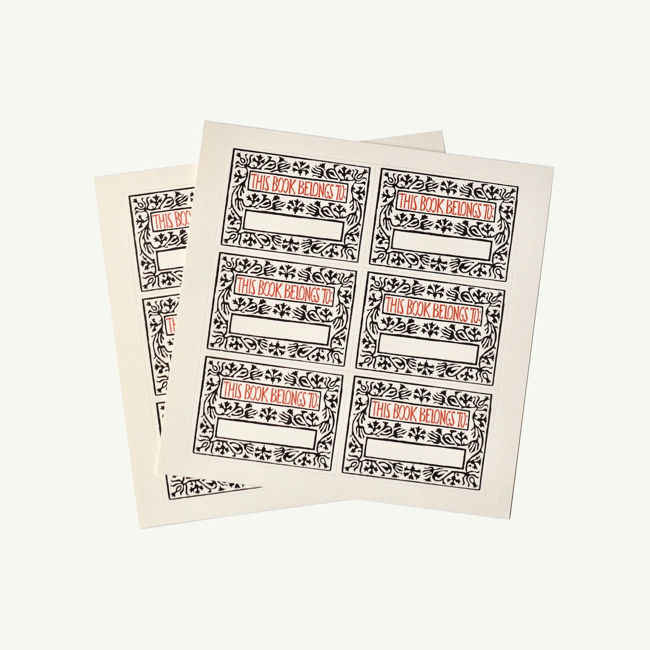 Twelve Bookplates Arabesque Border
