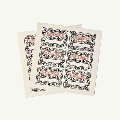 Twelve Bookplates Arabesque Border