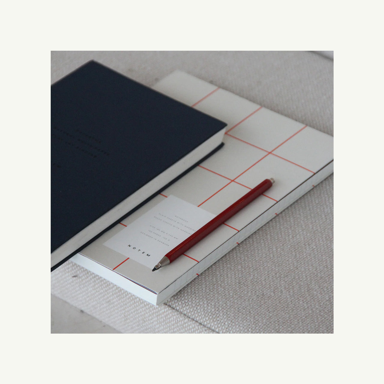 Uma Large Flat Lay Notebook, Light Gray