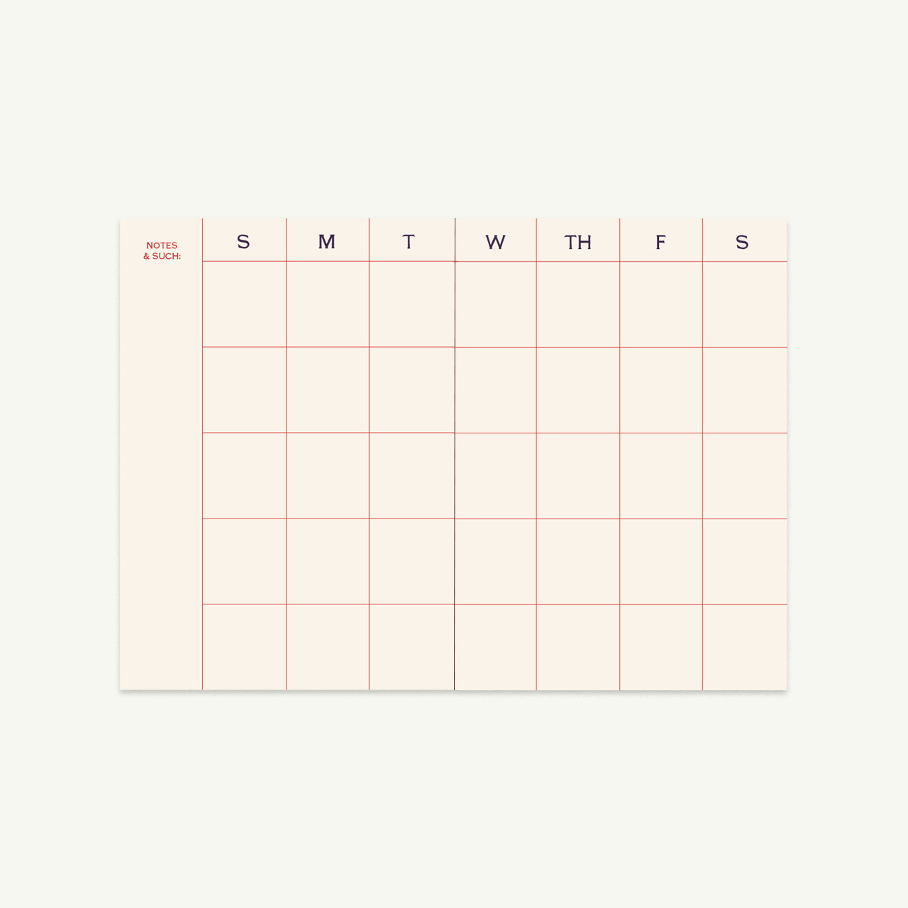 17-Month Undated Monthly Agenda