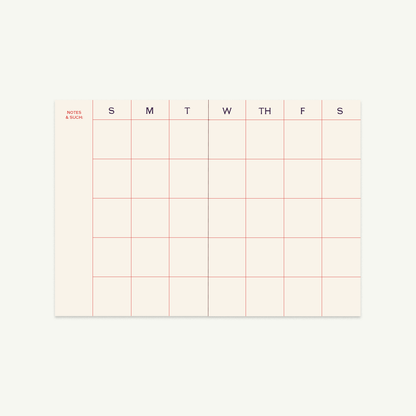 17-Month Undated Monthly Agenda