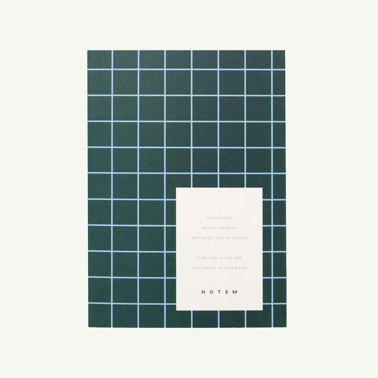 Uma Small Flat Lay Notebook, Dark Green