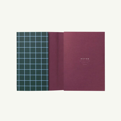 Uma Small Flat Lay Notebook, Dark Green