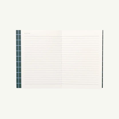 Uma Small Flat Lay Notebook, Dark Green