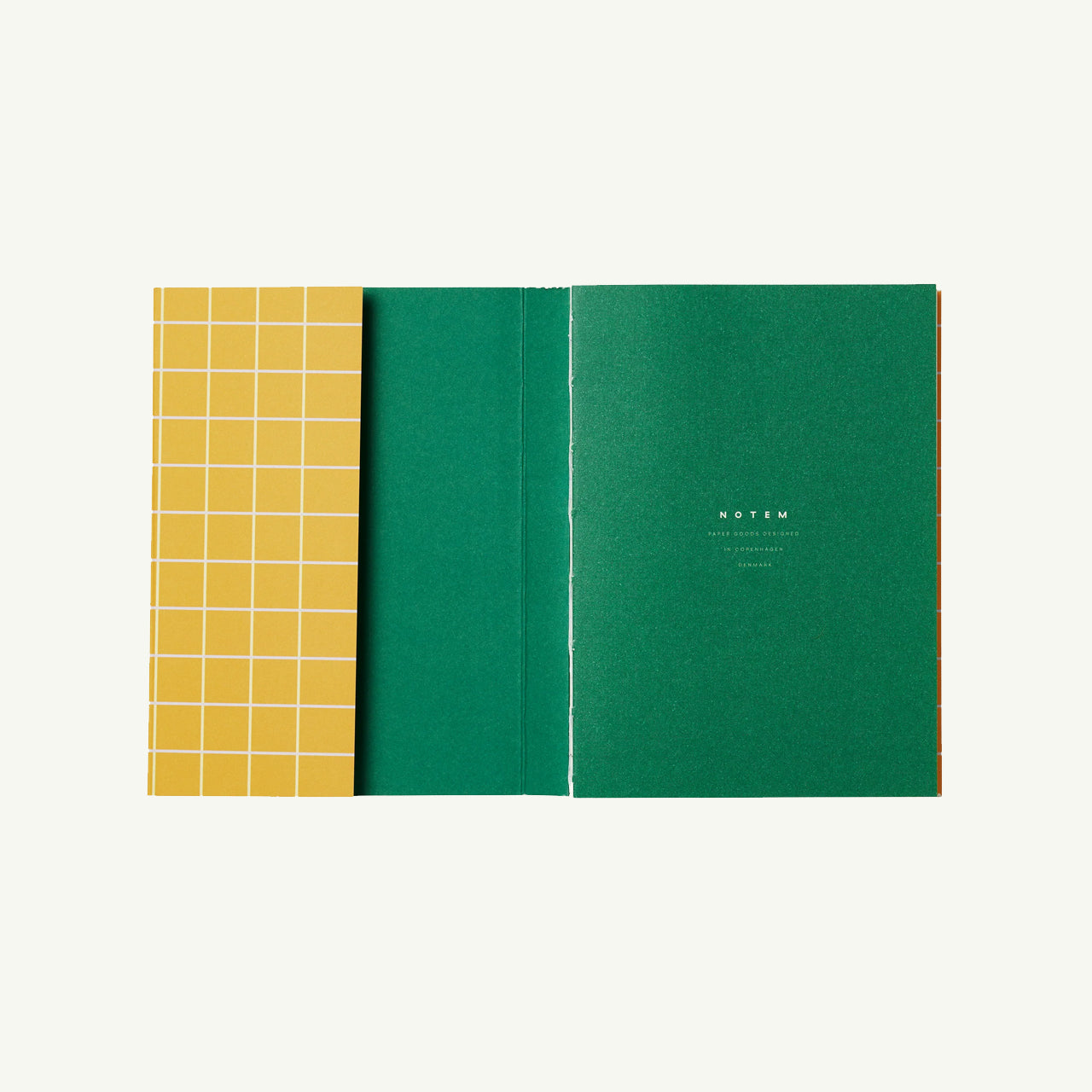 Uma Small Flat Lay Notebook, Ochre Check