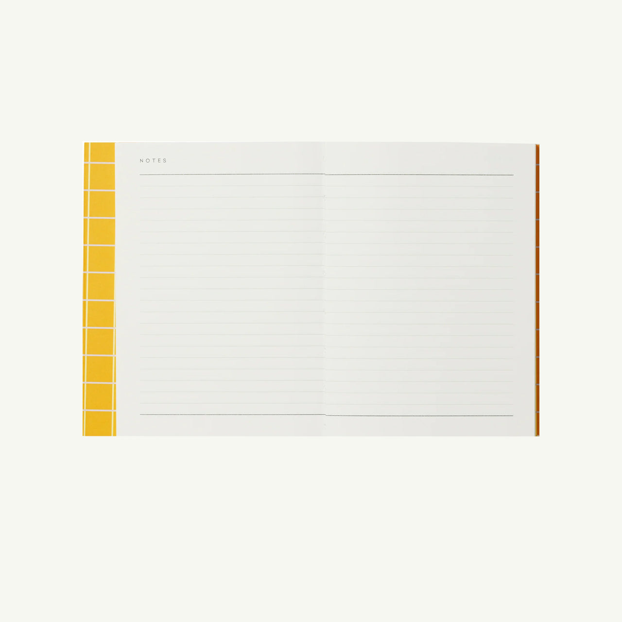 Uma Small Flat Lay Notebook, Ochre Check