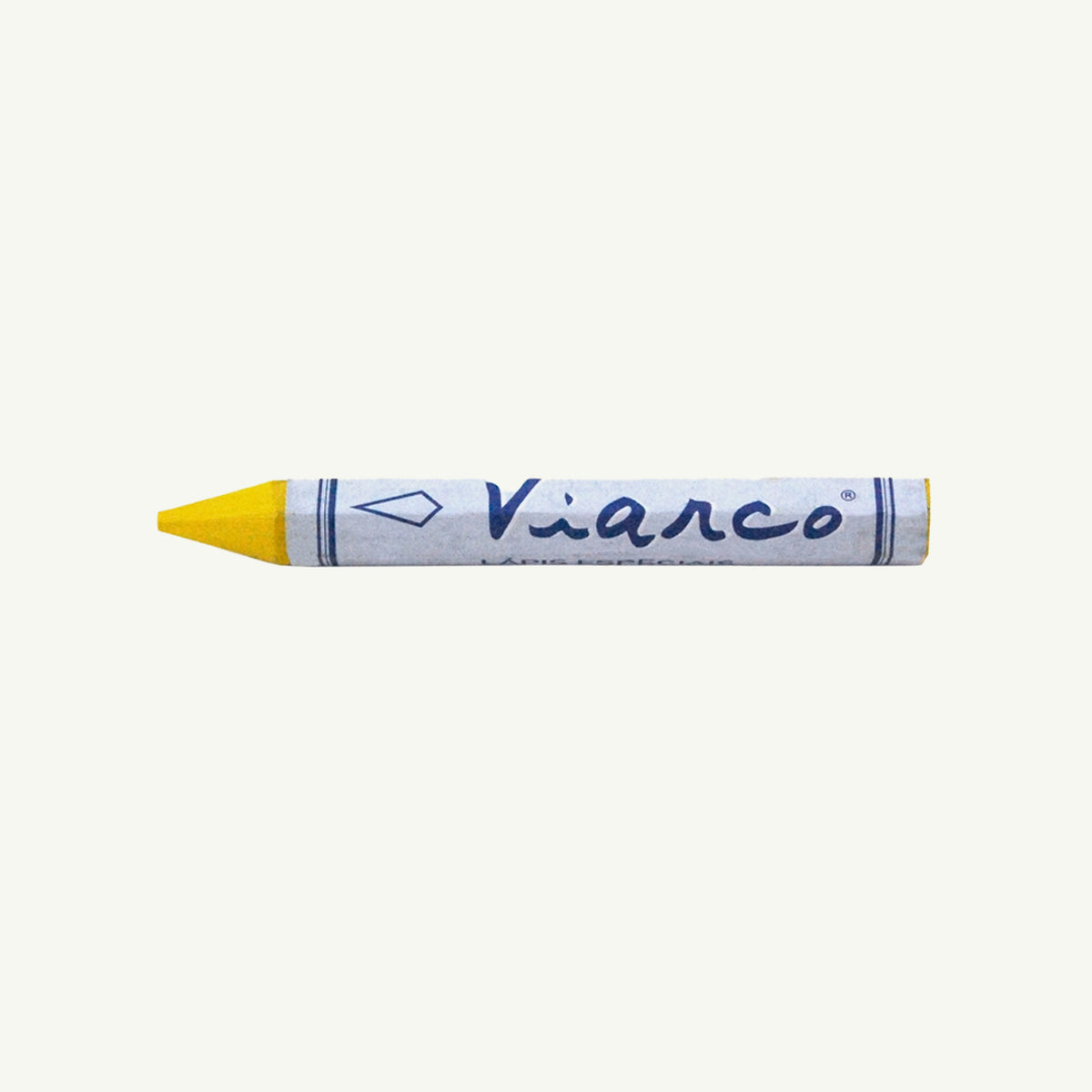 Viarco Pastel Pencil, yellow, professional grade, on a white background.