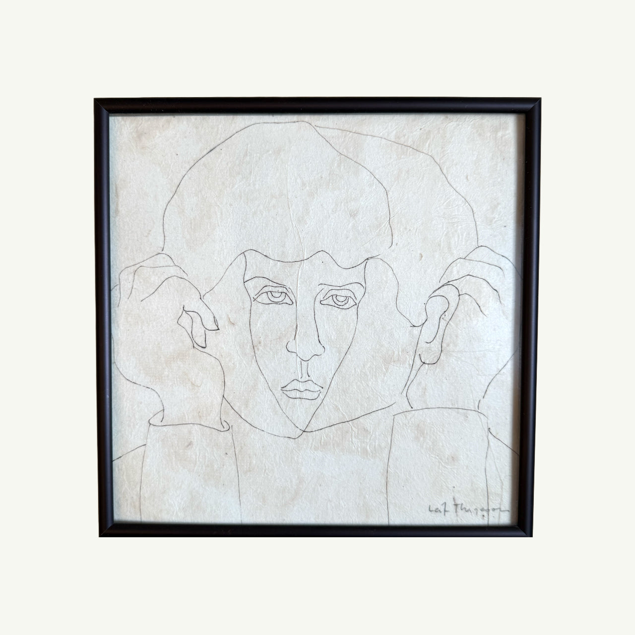Vintage Original Line Drawing