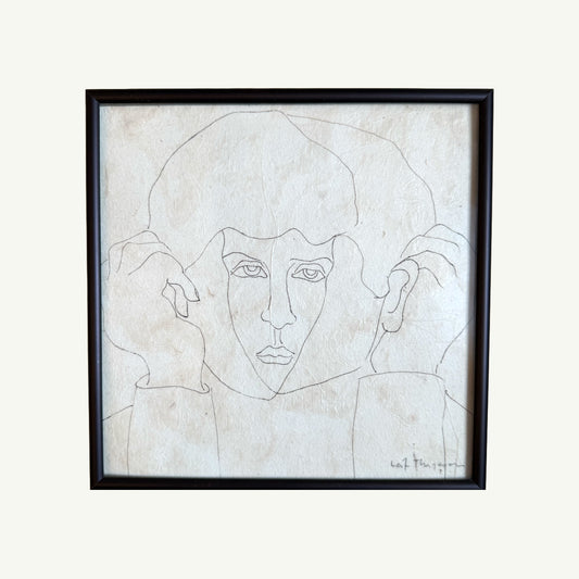 Vintage Original Line Drawing