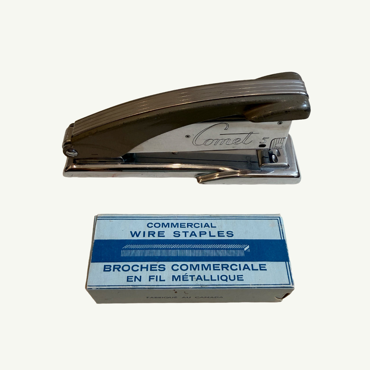 Vintage Comet 5 Chrome Stapler + Staples