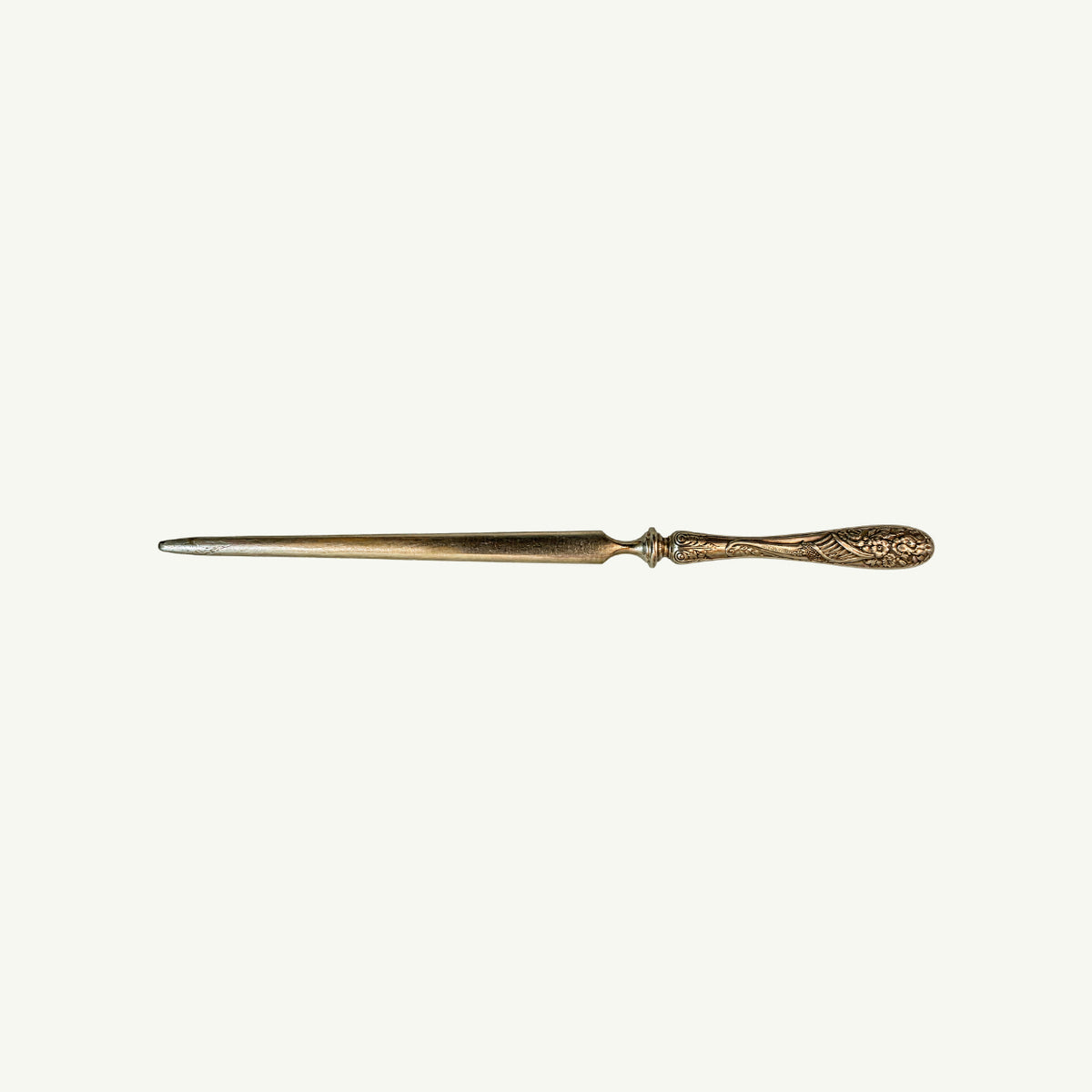 Mr. Boddington’s Studio Vintage Letter Opener with ornate handle, on a white background.