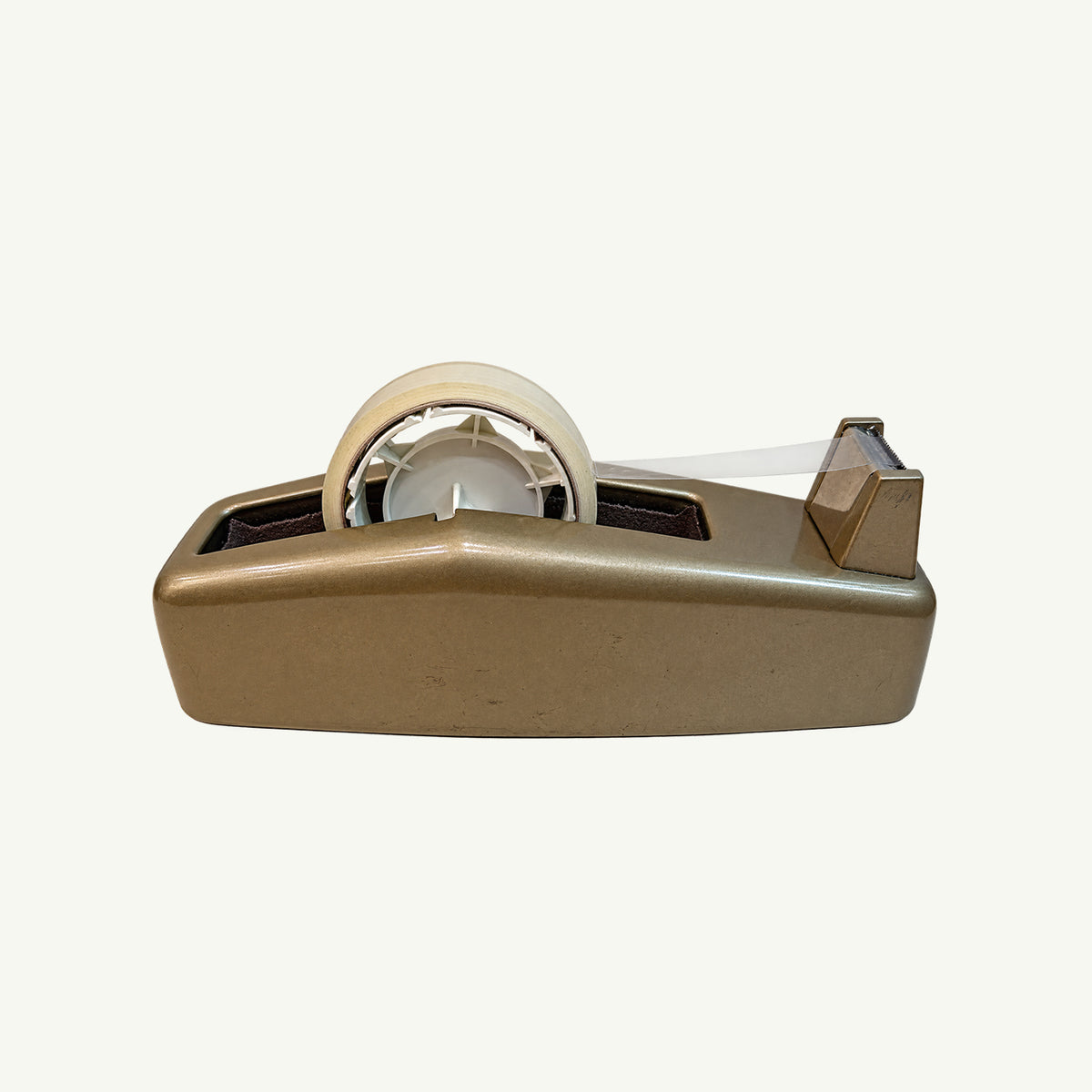 Mr. Boddington’s Studio Vintage Heavy Duty Tape Dispenser with clear tape on a white background.