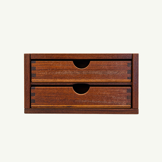 Mr. Boddington’s Studio Vintage Wooden Box, a small accessory with two stacked drawers.