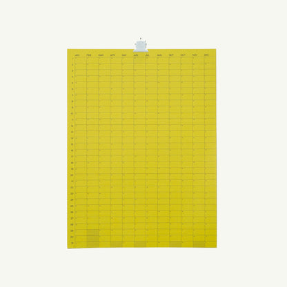 2026 Yearly Wall Calendar - Chartreuse