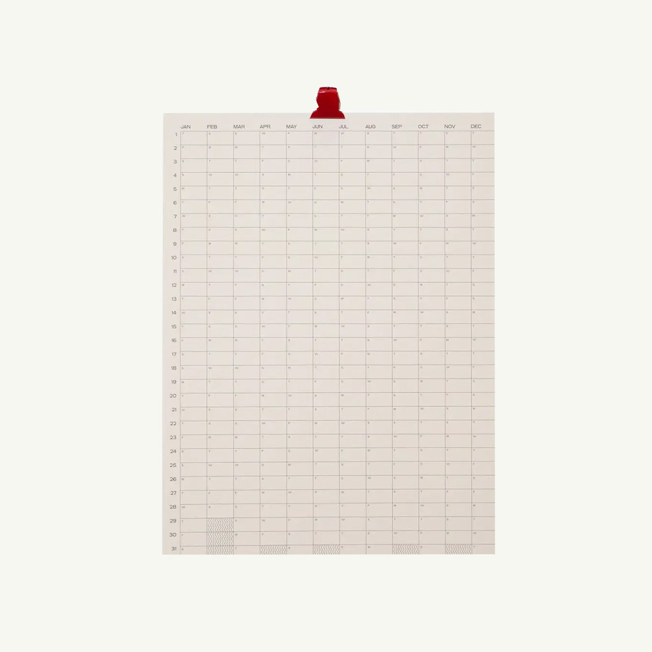 2026 Yearly Wall Calendar - Clay
