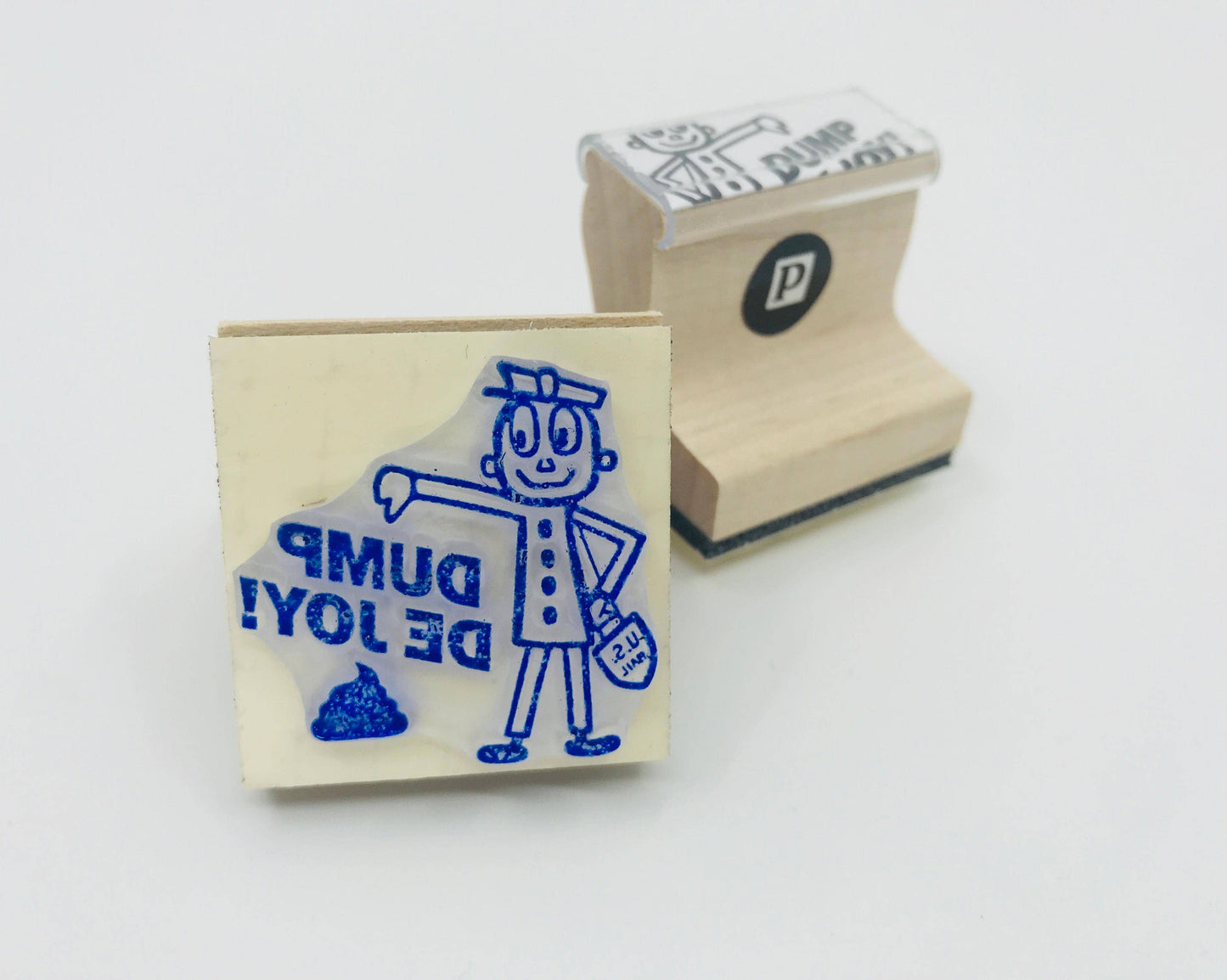 Dump DeJoy Wooden Handle Rubber Stamp