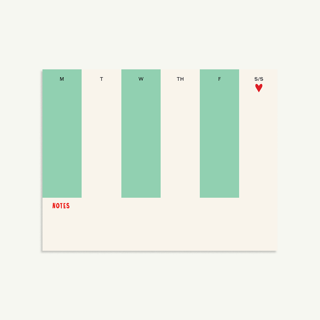 Weekly Desk Planner Notepad – Undated