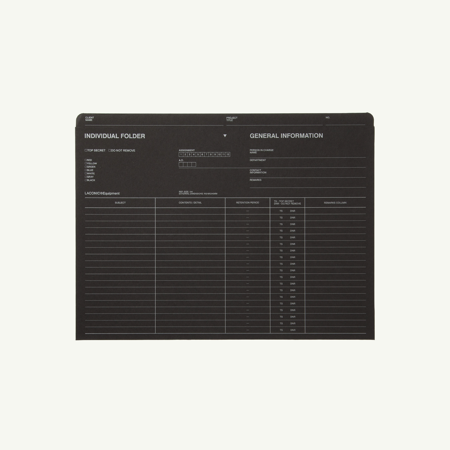 A4 Individual Folder
