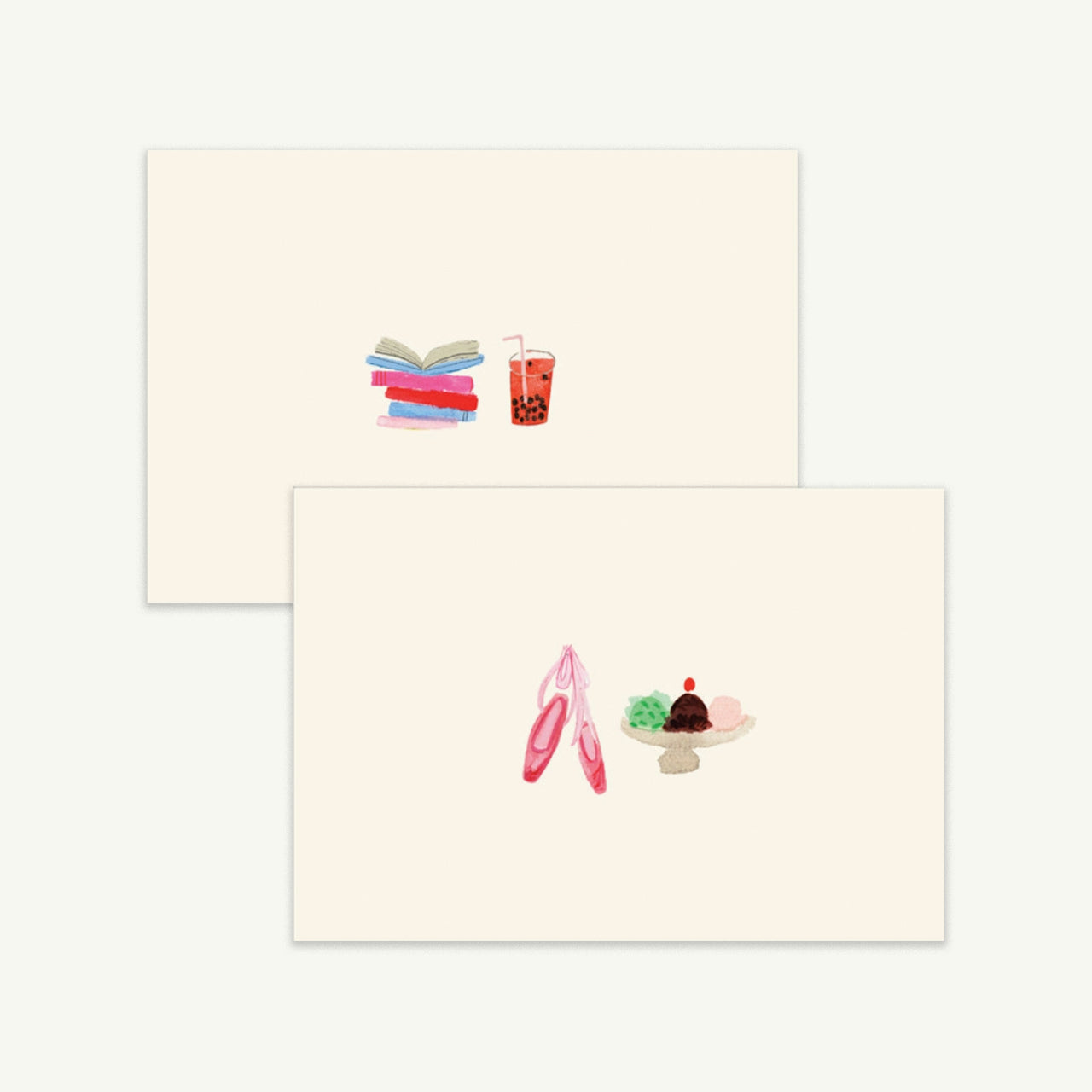 Boba and Books Notecards