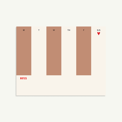 Weekly Desk Planner Notepad – Undated
