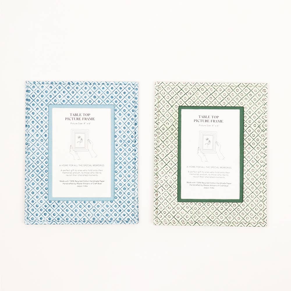 DOT AND GRID TABLE TOP PICTURE FRAME