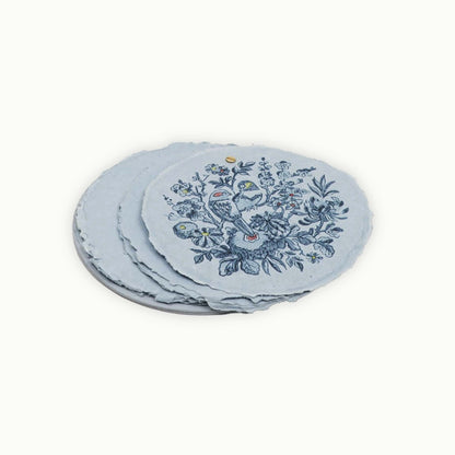 Indigo Block Printed Round Artist's Journal