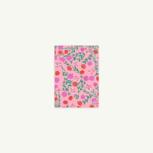 Dahlias - Petite Card by Mr. Boddington's Studio, ideal with a pink floral-patterned notebook.