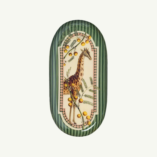 Oval Enamel Tray - Giraffe