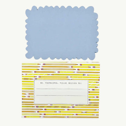 Pencil Patterned Notecards