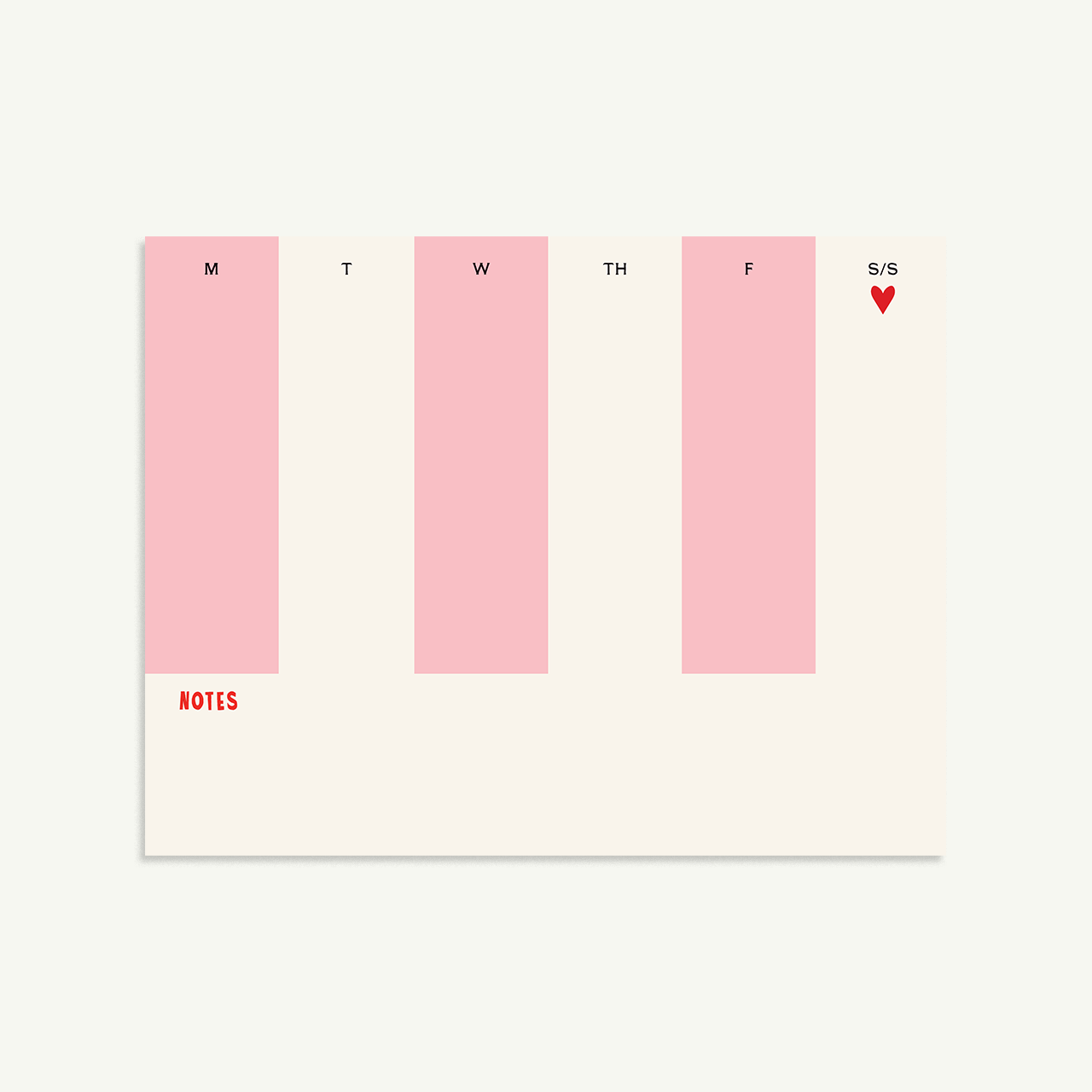 Weekly Desk Planner Notepad – Undated