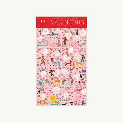 Animal Menagerie - Class Set of 32 Valentines