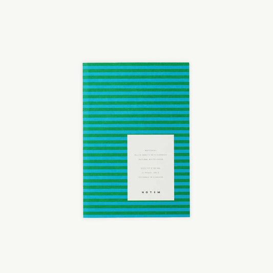 Vita Small Notebook, Green Stripe