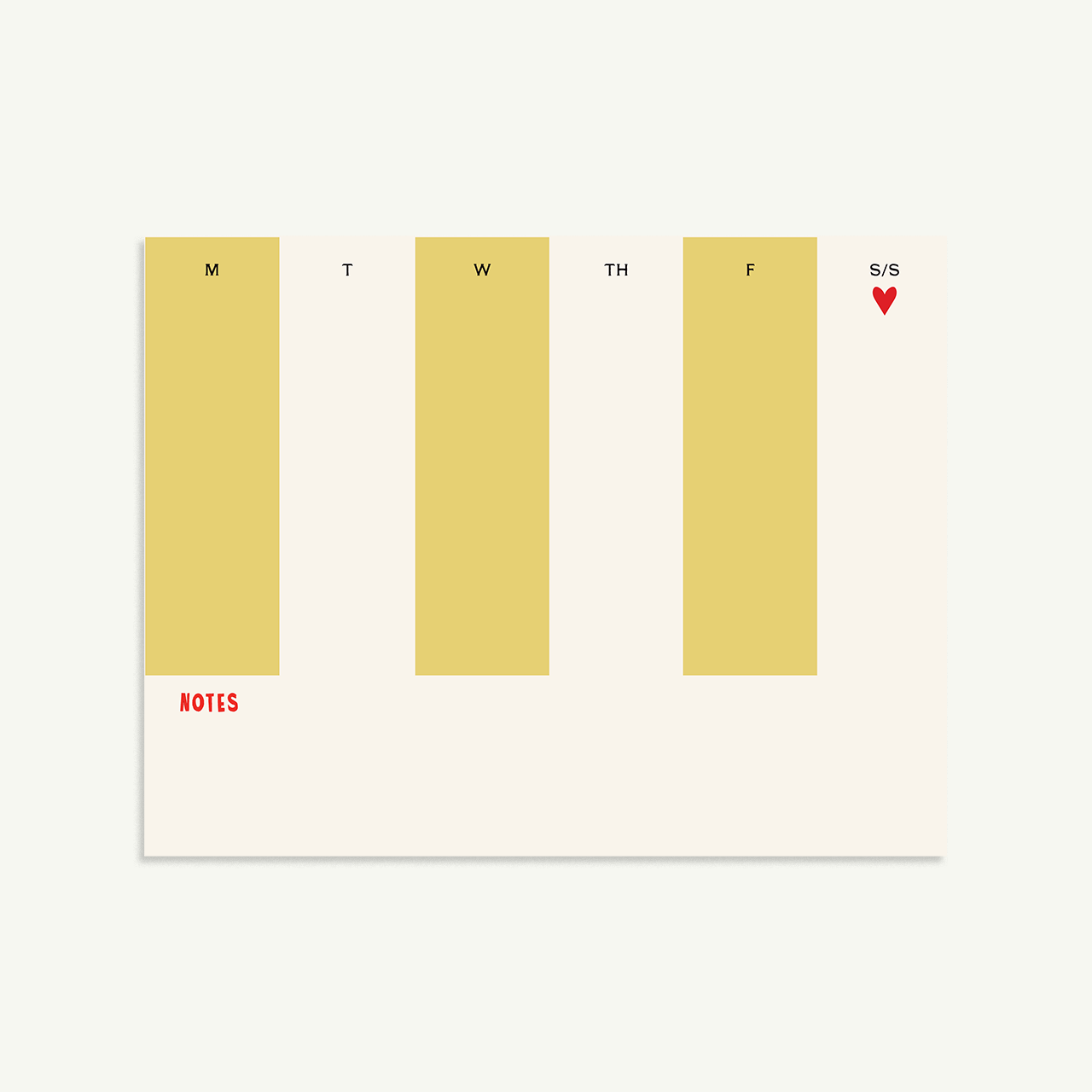 Weekly Desk Planner Notepad – Undated